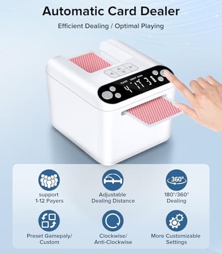 LAETENIN Card Dealer Machine for 1-3 Decks with 4 Remotes - Thumbnail 2