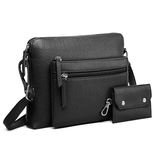 Goinsound Crossbody Purses for Women Small Organizer Crossbody Bags for Women Built in RFID Wallet Black - Image 1