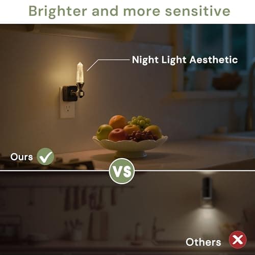 L LOHAS LED Night Light: Night Lights Plug into Wall, 2 Pack Dimmable Night Light Aesthetic Crystal, Warm Light 3000K, Dusk to Dawn Sensor, Healing Stone Decorative Nightlight for Home Living Room - Thumbnail 6