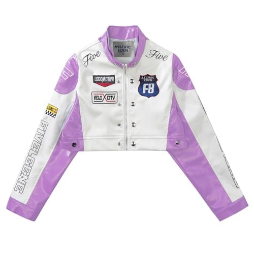 Aelfric Eden Cropped Leather Jacket Women PU Crop Moto Biker Racing Trendy Fashion Casual Coats - Image 1