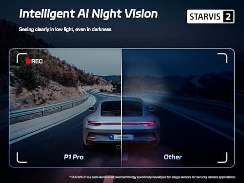 Pelsee P1 Pro 4K Dash Cam Front and Rear, STARVIS 2 Sensor, 64GB Card, Dual Dash Camera for Cars with Full-Color Night Vision, HDR WDR, ADAS, GPS, WiFi & Voice Control, 24H Parking Mode, 3.39" Screen - Thumbnail 4