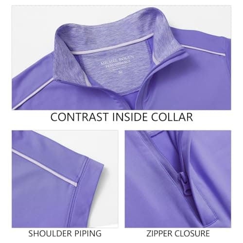 Rouen Mens Vests Outerwear Lightweight Moisture Wicking Midlayer Sleeveless Golf Quarter Zip Pullover Mens Vest - Thumbnail 5