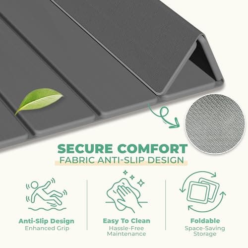 SYIPO Stone Bath Mat - Non-Slip Foldable Diatomite Bath Mat 23.6 x 15.3”, Super Absorbent & Quick Drying Bathroom Mat | Easy to Clean Shower Floor Mat, Dark Gray - Thumbnail 3