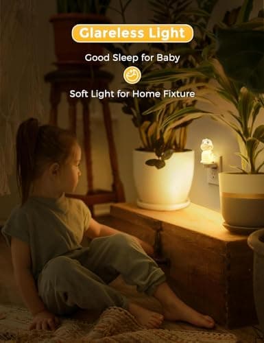 L LOHAS LED Plug in Night Light for Kids,2-Pack 3D Cute Dinosaur Night Lights with Dusk to Dawn Sensor, RGB+Soft White 3000K Dinosaur Night Light,Christmas Birthday Gift Nightlight for Kids,Room Decor - Thumbnail 5