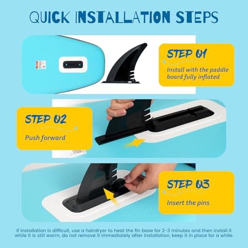 FunWater SUP Inflatable Stand Up Paddle Board Ultra-Light Inflatable Paddleboard with Accessories, Fin, Adjustable Paddle, Pump, Backpack, Leash - Thumbnail 5