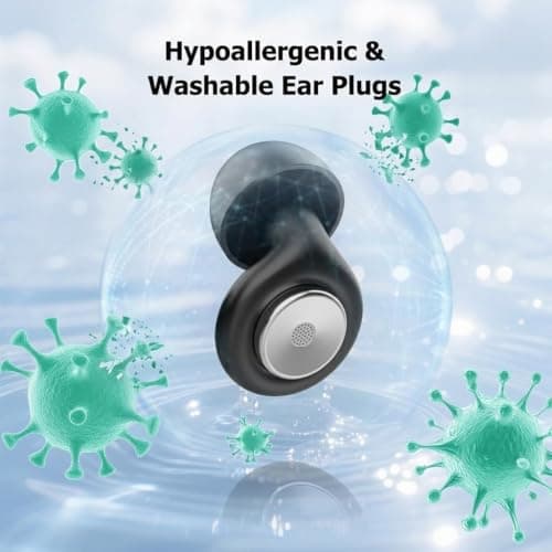 Ear Plugs for Sleep, 50dB Noise Cancelling Ear Plugs for Noise Reduction, Reusable Silicone Sleeping Earplugs for Snoring, Concert, Shooting & Plane Travel with 8 Eartips Case - Thumbnail 5
