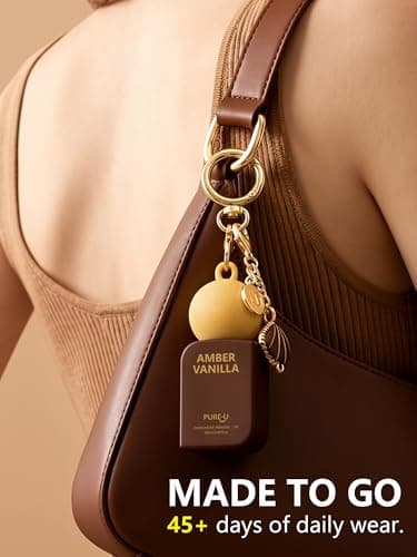 PUREU Amber Vanilla Pheromone Perfume Oil for Women, Long Lasting Extrait de Parfum Roll On with Clip-on Keychain, Alcohol Free Portable Travel Size Fragrance for Date Night & On-the-Go, 0.34 Fl OZ - Thumbnail 4