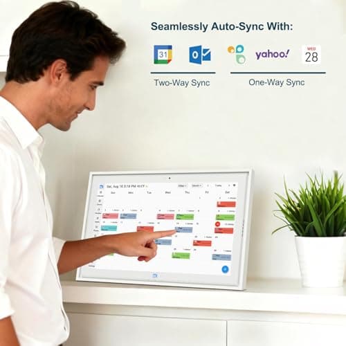 2026 Calendar 15 inch Digital Picture Frame Wall Planner & Chore Chart, IPS Touchscreen Interactive Display, Smart Family Schedules, for Seamless Scheduling, Gift for Christmas Family - Thumbnail 5