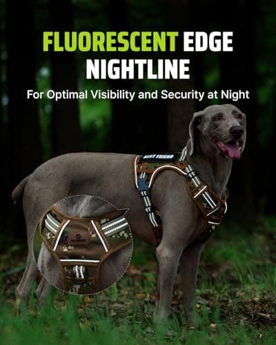 Tactical Dog Harness No-Pull Military Vest for Medium & Large Dogs, Adjustable Reflective Escape-Proof Vest with MOLLE System, Handle Control for Training, Walking, Outdoor – Camo - Thumbnail 5