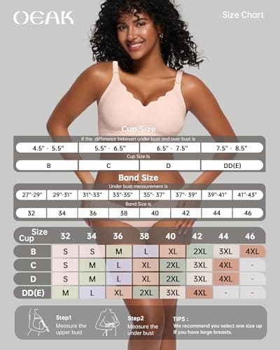 OEAK Women Value Series Jelly Bras Wireless Pushup Convertible S Jacq Pink - Thumbnail 6