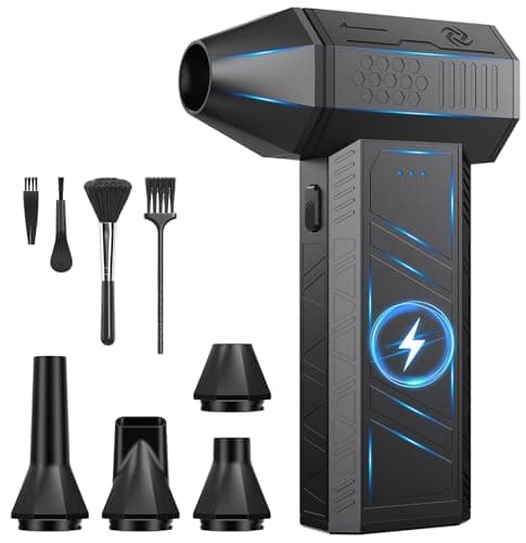 Compressed Air Duster - 180000RPM Powerful Electric Air Duster, 3 Gear Adjustable Cordless Air Blower, Rechargeable Dust Cleaner for Keyboard, Computer, Home, Outdoor, Car