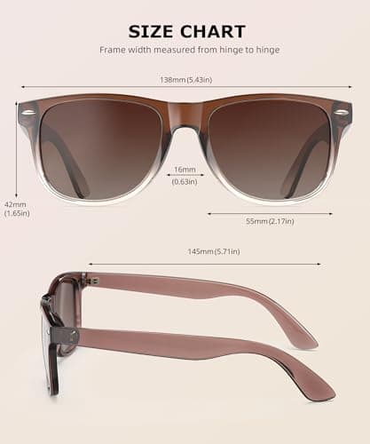 CIFOYA Polarized Sunglasses for Women Men Trendy Classic Retro Designer Sunglasses Fashion UV400 Protection - Thumbnail 5