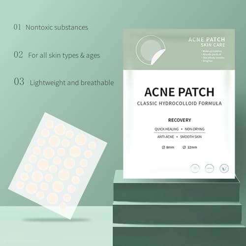 Safirst Zit Patch Hydrocolloid Acne Patches 2 Sizes Invisible Spot Blemish Stickers Easy Removal Treatment for Breakouts Absorbs Zits Hiding Face Emergency Treatments - Thumbnail 6