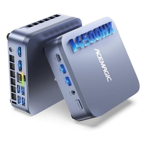 ACEMAGIC M5 Mini PC Intel Core 14500HX Mini Computers, 16GB RAM 512GB SSD, 55W HX-Class Processor 4.9GHz Mini PC Windows 11 Pro Triple 4K HDMI/DP, WiFi 6, Micro Desktop PC for Home Office Business - Image 1