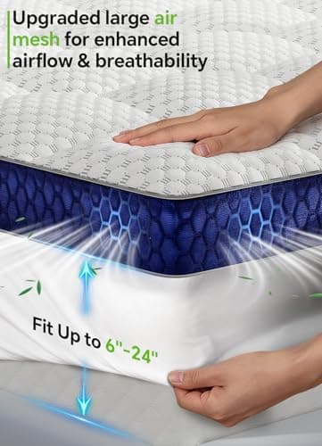 BEDELITE Dorm Room Essentials Twin XL Mattress Topper for College Students Back to School 3 Inch Thick Mattress Pad, Plush Pillow Top Bed Cover, Shredded Memory Foam Filling - Thumbnail 4