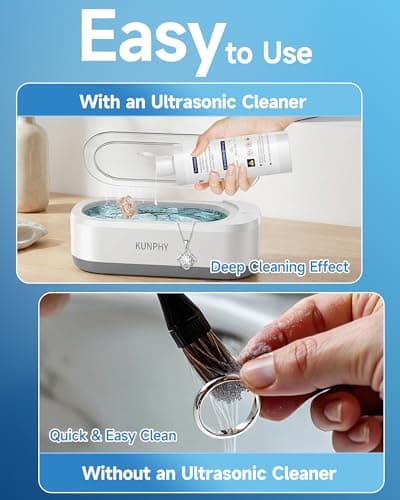kunphy Jewelry Cleaner Solution -Ultrasonic Cleaner Solution for Gold, Silver, Platinum Diamonds and Non-Porous Precious & Semi-Precious Jewelry 4 oz(120ml) - Thumbnail 6