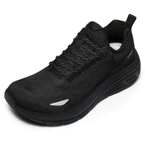 Wirpex Women's Wide Toe Box Walking Shoes Cushion Comfortable Tennis Shoes Non-Slip Running Workout Gym Sports Athletic Breathable Fashion Sneakers AllBlack 9.5 - Image 1