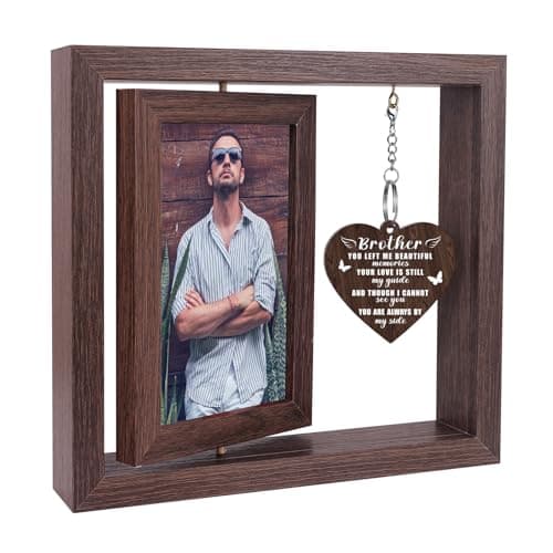 Boiveco Memorial Gifts for Loss of Brother, Sympathy Gift for Loss of Brothers Memorial Picture Frame, In Memory of Brother Grief Remembrance Bereavement Sentimental Gifts, Display Two 4x6 Photos - Image 1
