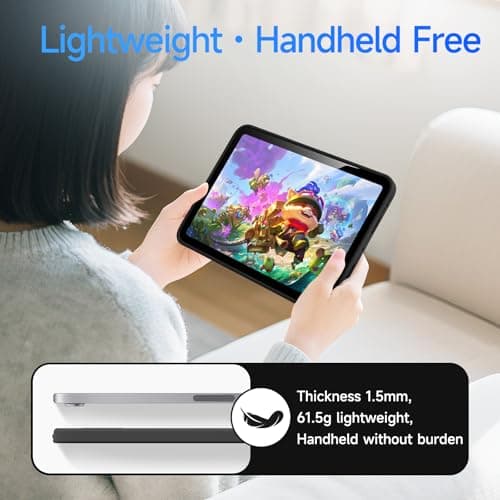 SANDUODD Case for iPad mini A17 Pro, iPad mini 6 case, Compatible with Magsafe, Clear Back with TPU Frame, Slim Lightweight Protective iPad mini Case (Midnight Black) - Thumbnail 5