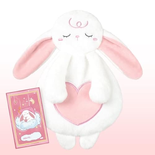 Bunny Microwavable Cute Heating Pad for Period Cramps Relief, Mothers Day Birthday Gifts for Mom Grandma Women Daughter Kids Girls Girlfriend - Cozy Bunny Heatable Stuffed Animals - Image 1