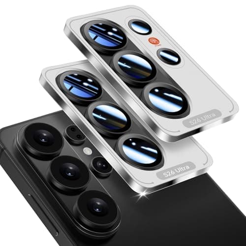 HelloDeere for 2 Pack Samsung Galaxy S26 Ultra Camera Lens Protector, 9H+ Hardness Tempered Glass with AR Anti-Reflective Military Grade Shockproof Scratch Resistant HD Clear Case Friendly, Black