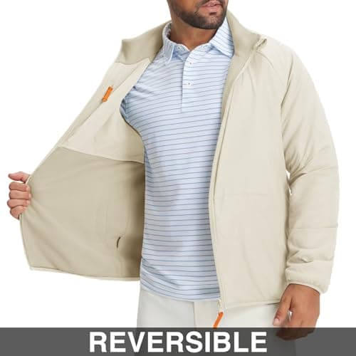 M MAELREG Mens Fleece Jacket Lightweight Soft Shell Warm Golf Jackets Winter Outdoor Tactical Hiking Casual Coat - Thumbnail 3