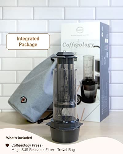 PALICO COFFEEOLOGY PRESS – Manual & Portable Brewer, French Press, Pour-over, over-ice brew & Espresso style, reusable filters, mild and bold option, more flavor, Travel & Camping - Thumbnail 6