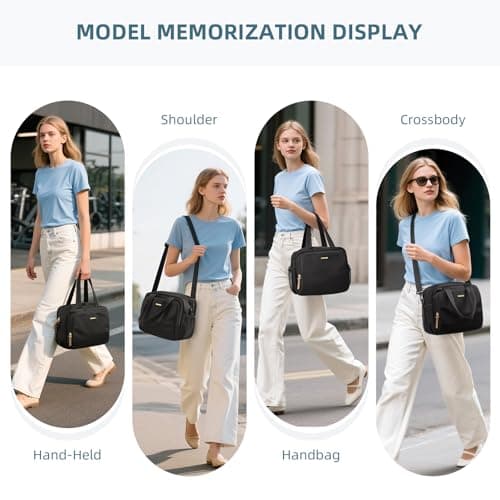 GOLF QUALITY Insulated Lunch Bags for Women,Lightweight Puffy Padded Waterproof Lunch Tote,Reusable Lunch Cooler Bag for Work Picnic Travel,Black - Thumbnail 6
