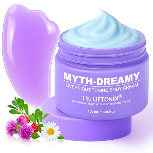 MYTH-Dreamy Overnight Toning Whip Firming Cellulite Cream, Skin Firming and Tightening Lotion While You Sleep - Helps Tighten Loose Skin & Cellulite on Body Belly Booty Arms Thighs with Gua Sha Tool - Image 1