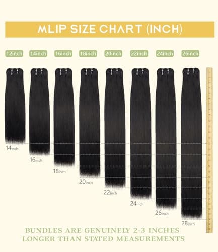 mlip Raw Indian Hair Bundle Straight, Enhanced Quality Bundle, 18A Virgin Hair 12 inches, No Tangle Shedding, Triple the Lifespan, Keep Texture Silky Soft After Multiple Washes, Natural Color - Thumbnail 3