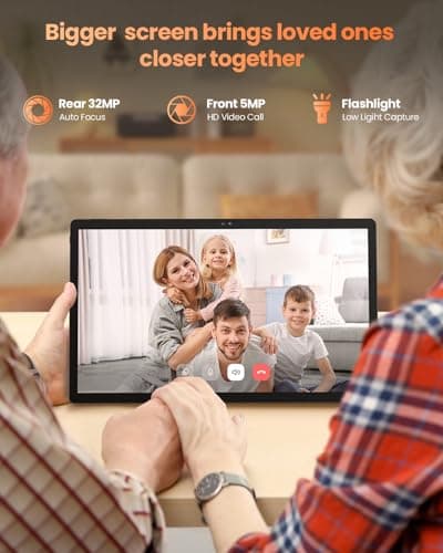 HOOGEE 15.6 Inch Pro Tablet Android 14 Large Tablets 2025 Helio G99 Octa-Core 12GB+128GB, 1TB Expandable, 1080P 12000mAh 15W Fast Charge - Thumbnail 3