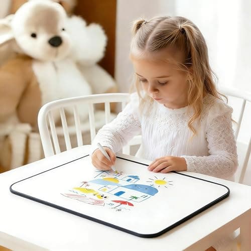 Tonsmile Magnetic Whiteboard, 2 Pack A3 Double Sided Dry Erase Board, Mini Whiteboard with 10 Pens and 2 Erasers, 16" x 12" Durable Portable Small White Boards for Home, Office & Classroom - Thumbnail 5