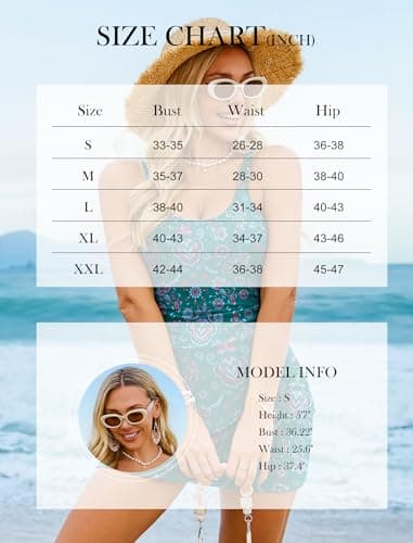 Arolina Bathing Suits for Women Over 50 One Piece Modest Swim Dress Shapewear Swimsuits Tummy Control Full Coverage Swim Skirt 2026 Dark Green XL - Thumbnail 6