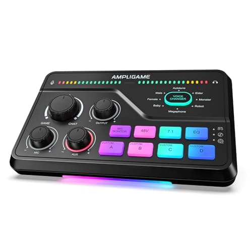 FIFINE SC8 Gaming Audio Mixer for Live Streaming with 7.1ch Surround sound