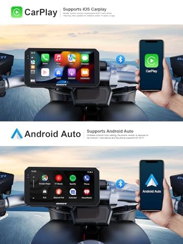 INNOVV N2 6" Anti-Glare Sunlight Visible Motorcycle CarPlay Screen, Wireless CarPlay & Android Auto, IP67 All-Weather Waterproof, GPS Navigation, 5G WiFi, Bluetooth 5.2, Parking Mode & Loop Recording - Thumbnail 4