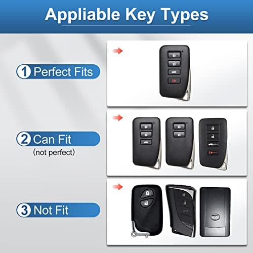 RUABIBAN Key Fob Cover Compatible with Lexus, Soft TPU Key Case Protection Shell Fit Lexus RX ES GS LS NX RS GX LX RC LC Smart Key - Thumbnail 2