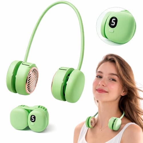 Suzii Portable Neck Fan, Hands Free Wearable Personal Fan with 5 Speeds, Rechargeable Foldable Cooling Fan, 360° Adjustable Lightweight Fan for Travel, Home, Office, Outdoor - Image 1