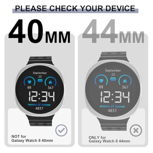 SDOCEBF 3 in 1 Metal Case for Samsung Galaxy Watch 8 Screen Protector 40mm, Ultra-Thin Aluminum Protective Bumper with Back Cover, Scratch-Resistant Cover for Galaxy Watch8, Silver - Thumbnail 6