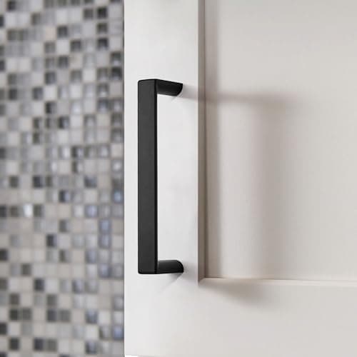 Synkylux 10 Pack Matte Black Cabinet Pulls 3-3/4-inch(96mm) Hole Center Kitchen Cabient Hardware Cabinet Handles Drawer Pulls,Cabinet Pulls,Cupboards, Dressers and Square Solid Metal Hardware - Thumbnail 4