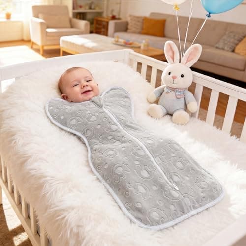 AMAWMW Baby Swaddle Sleep Sacks 0-6 Months, Transitional Swaddles Bag, Self-Soothing Swaddles for Newborns, Nursery Swaddling Blankets, Newborn Essentials - Thumbnail 3