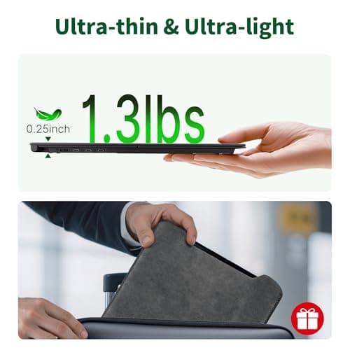 Helpnight 14" Laptop Screen Extender - Ultra Light 1.31lbs FHD 1080P IPS Portable Monitor for Laptops, Attachment Plug & Play Travel Dual Extra Display for 13"-17" Windows/Mac - Thumbnail 2