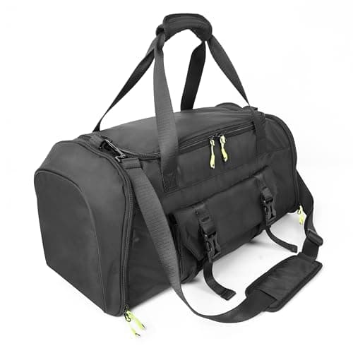 MOYSOON Small Gym Bag for Men & Women - Duffle Bag with Shoe Compartment, Multiple Pockets, Wet/Dry Compartment | Perfect for Travel, Fitness, Workout, Sports (Black) - Image 1