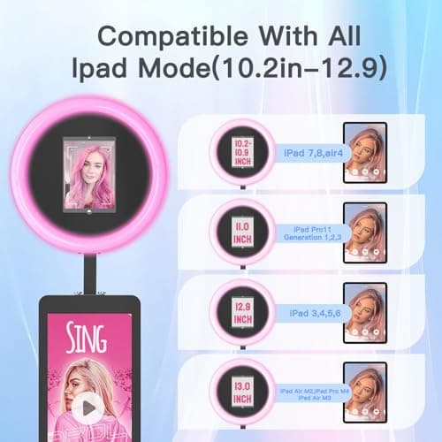MWE LCD Photo Booth Stand for Any iPad with Software APP and Remote Control, Selfie RGB Ring Light photobooth Machine,for Parties, Wedding (Black, Flight Case) - Thumbnail 2