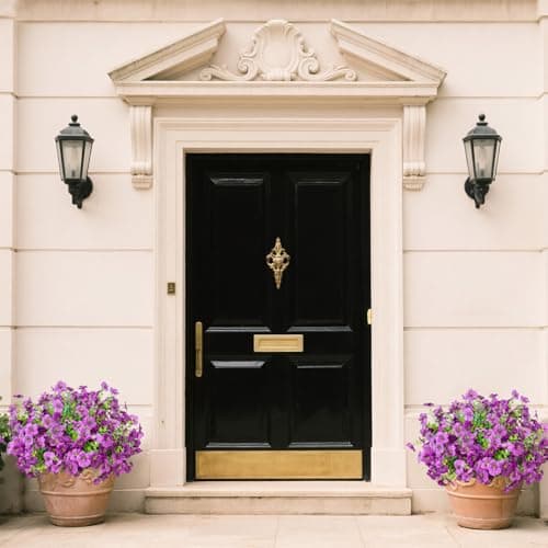 Artificial Flowers for Outdoor Indoor Garden Home Decoration, 12 Bundles Faux Flower Mums with Eucalyptus Leaves Realistic Faux Plants, Spring Decor for Porch Patio Balcony Planter Yard(Purple) - Thumbnail 6