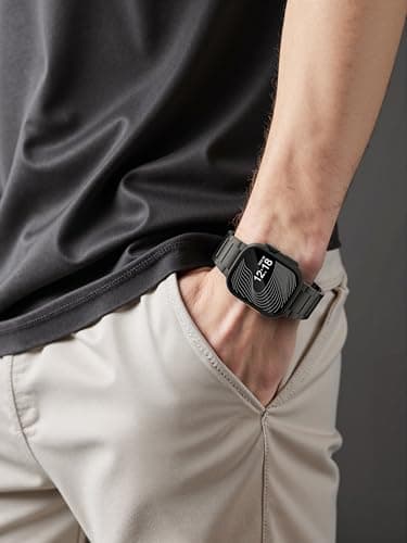LULULOOK Titanium Ultra 3 Watch Band - Grade 2 Titanium Metal Band for Men, Compatible with Apple Watch Ultra 3/ Ultra 2/ Ultra 49mm, Series 11/10 46mm, Folding Clasp & DLC Coating,Black - Thumbnail 5
