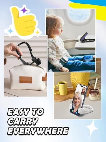 Gifts for Teens Boys Girls Adults Cell Phone Stand: UPGRADE Adjustable Thumbs Up Lazy Phone Holder for Desk Cool Gadgets for Men Women Adults Husband Wife Dad Him Fun Stocking Stuffers Birthday Gift - Thumbnail 6