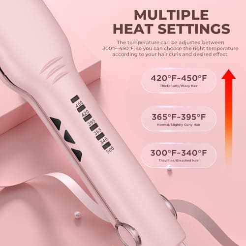 MiroPure 1.5 Inch Flat Iron, 2 in 1 Hair Straightener and Curler, 30s Fast Heating Hair Straightener with 3D Ceramic Floating Plates, 60min Auto Shut-Off, Dual Voltage for Travel (300-450°F) - Thumbnail 2