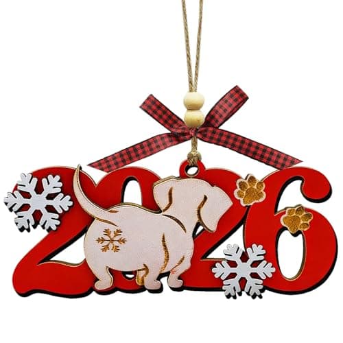 Dachshund Ornament,Funny Christmas Ornaments 2026,Wooden Weiner Dog Ornament,Personalized Pet Ornaments for Christmas Tree-Dachshund Gifts for Women,Gifts for Dog Lovers