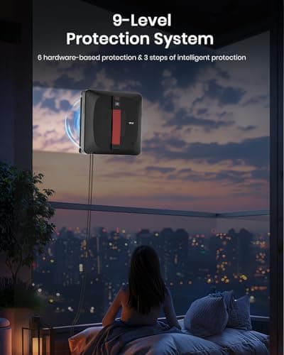BNZ Window Cleaning Robot, Nexus Ultra, Black, Robotic Vacuum Cleaner for Windows, Mirrors, Shower Doors - Thumbnail 5
