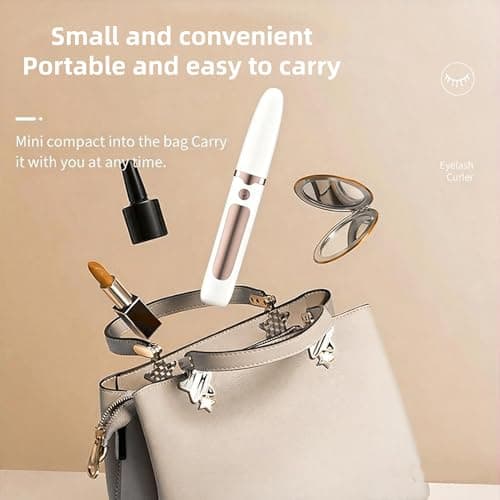 KiiNii Heated Eyelash Curler, Electric Eyelash Curler with 4 Temperature Settings, LED Display, 5S Fast Heating, Type-C Rechargeable Lash Curler, Long-Lasting Curl Styling Tool for Women - White - Thumbnail 6